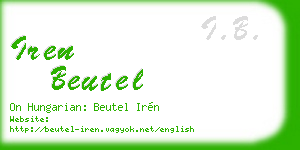 iren beutel business card